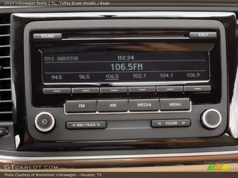 Audio System of 2014 Beetle 2.5L