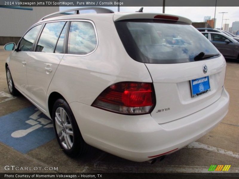 Pure White / Cornsilk Beige 2014 Volkswagen Jetta TDI SportWagen