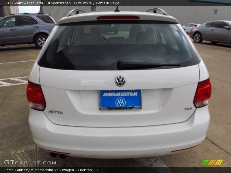 Pure White / Cornsilk Beige 2014 Volkswagen Jetta TDI SportWagen