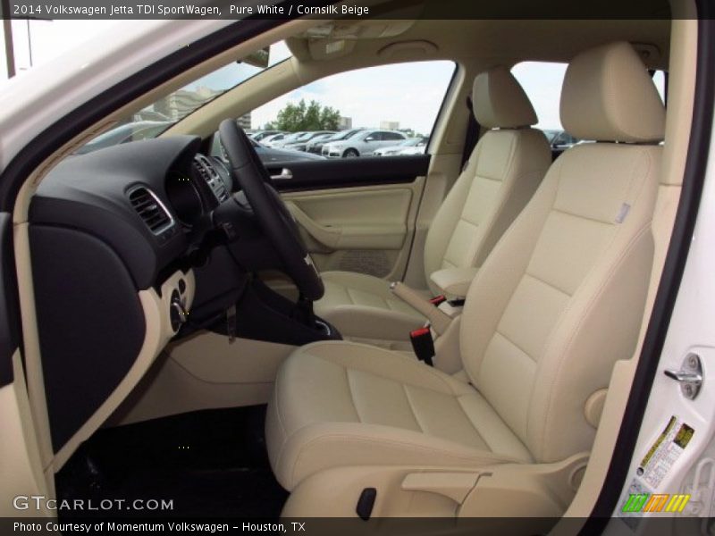 Pure White / Cornsilk Beige 2014 Volkswagen Jetta TDI SportWagen