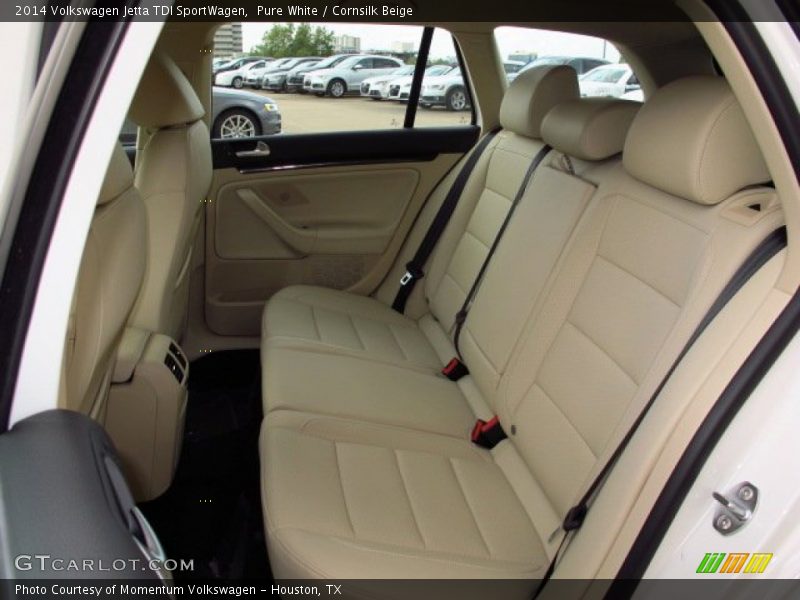 Pure White / Cornsilk Beige 2014 Volkswagen Jetta TDI SportWagen