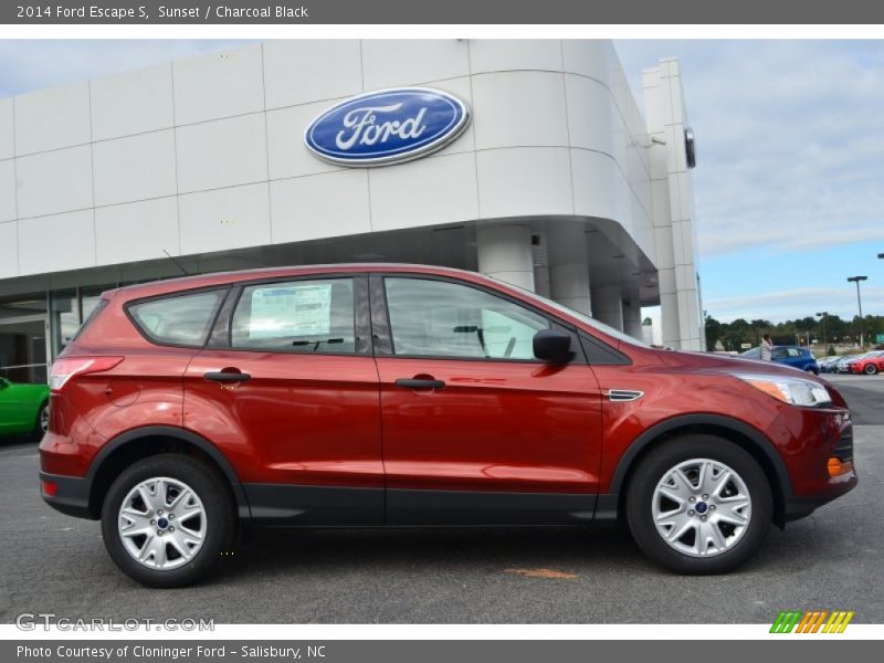 Sunset / Charcoal Black 2014 Ford Escape S