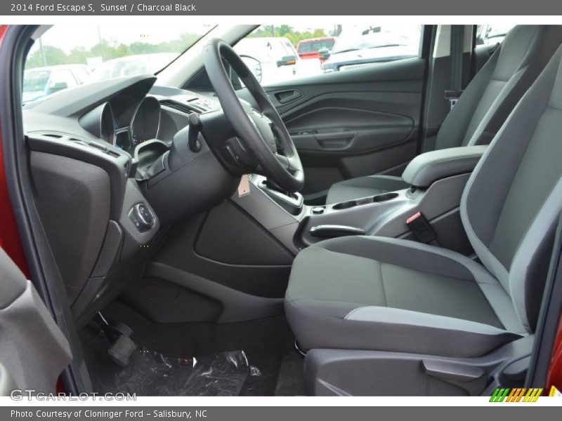 Sunset / Charcoal Black 2014 Ford Escape S