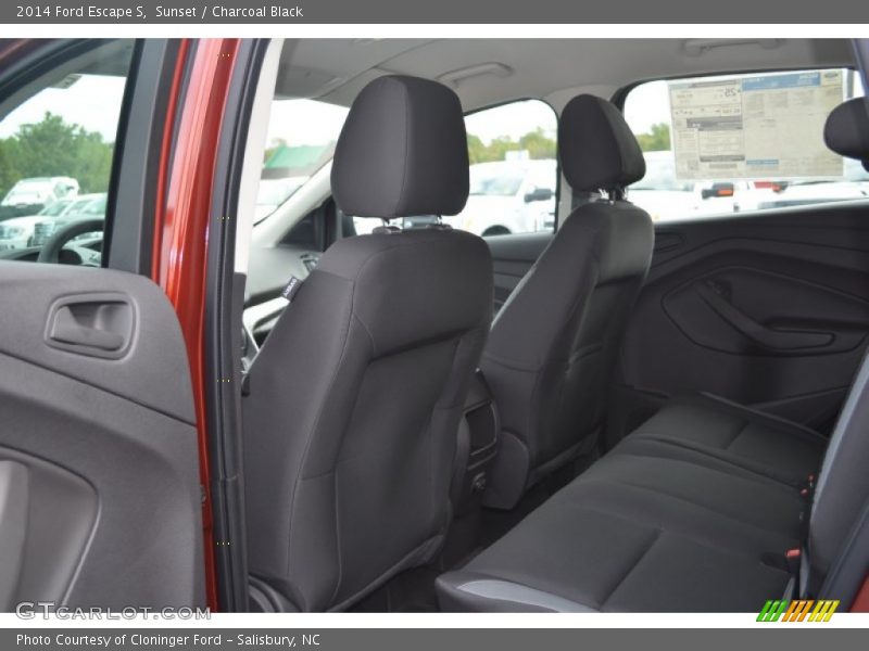 Sunset / Charcoal Black 2014 Ford Escape S