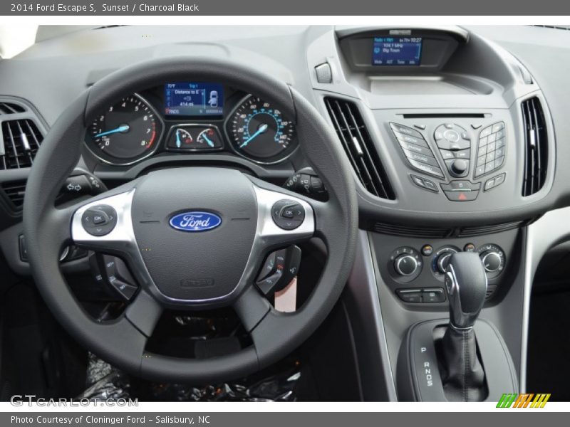 Sunset / Charcoal Black 2014 Ford Escape S