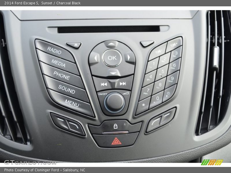 Sunset / Charcoal Black 2014 Ford Escape S