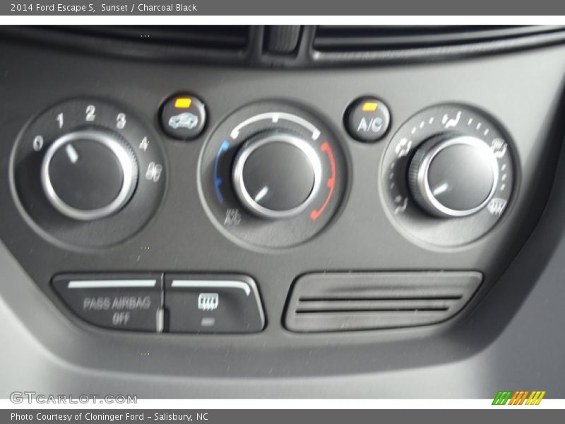 Sunset / Charcoal Black 2014 Ford Escape S