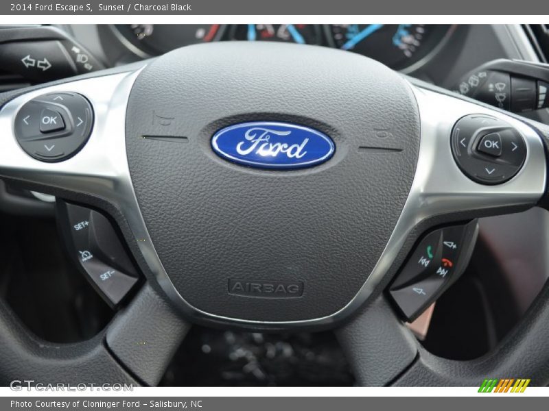 Sunset / Charcoal Black 2014 Ford Escape S