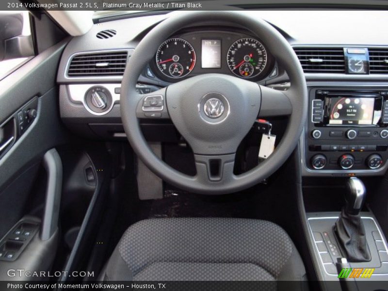 Platinum Gray Metallic / Titan Black 2014 Volkswagen Passat 2.5L S