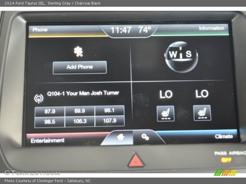 Sterling Gray / Charcoal Black 2014 Ford Taurus SEL