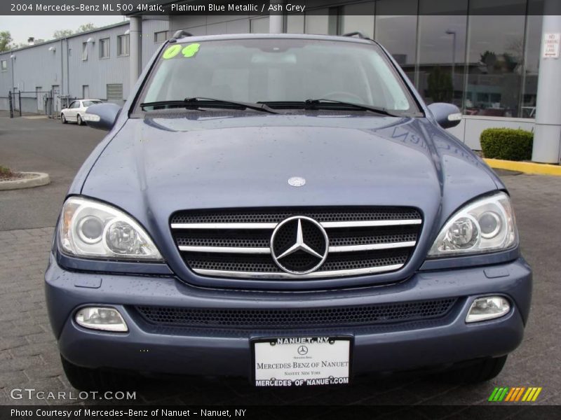 Platinum Blue Metallic / Ash Grey 2004 Mercedes-Benz ML 500 4Matic