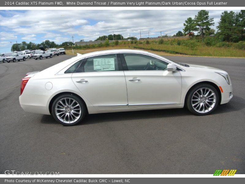 White Diamond Tricoat / Platinum Very Light Platinum/Dark Urban/Cocoa Opus Full Leather 2014 Cadillac XTS Platinum FWD