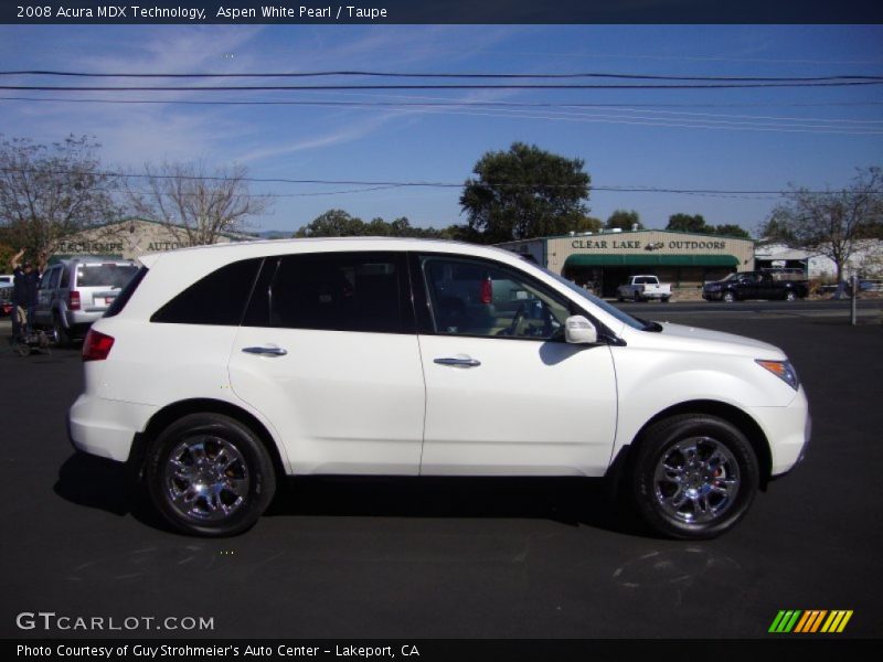 Aspen White Pearl / Taupe 2008 Acura MDX Technology