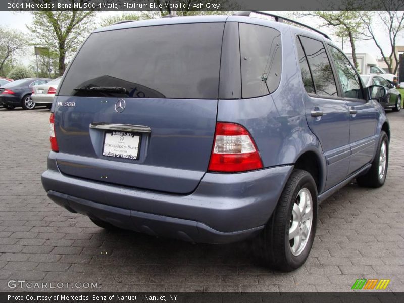 Platinum Blue Metallic / Ash Grey 2004 Mercedes-Benz ML 500 4Matic
