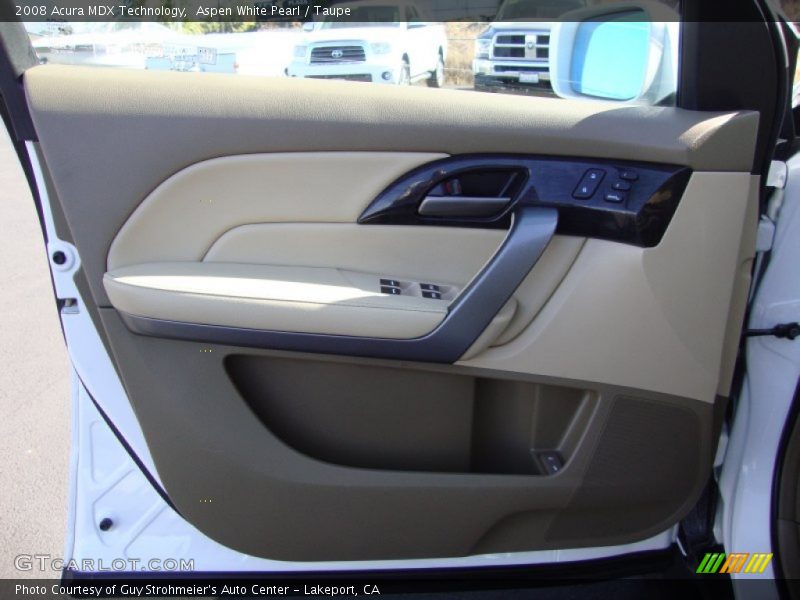 Aspen White Pearl / Taupe 2008 Acura MDX Technology