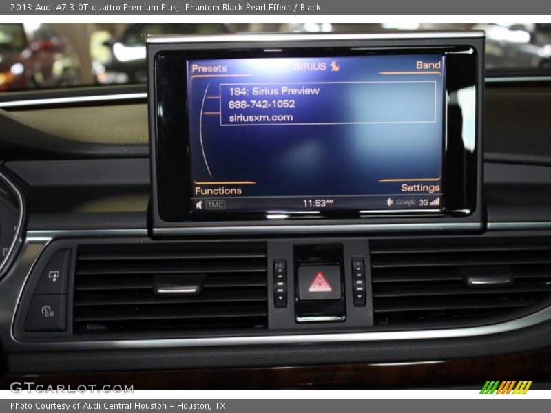 Phantom Black Pearl Effect / Black 2013 Audi A7 3.0T quattro Premium Plus