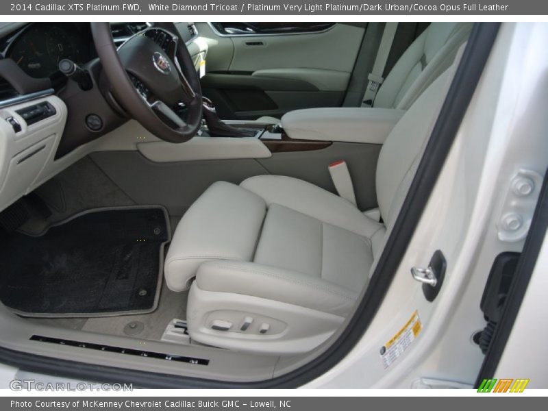 White Diamond Tricoat / Platinum Very Light Platinum/Dark Urban/Cocoa Opus Full Leather 2014 Cadillac XTS Platinum FWD
