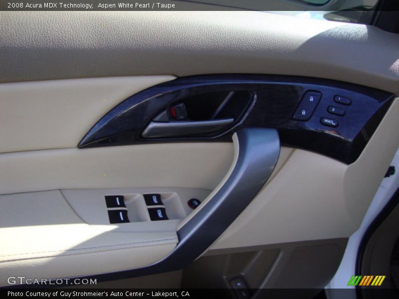 Aspen White Pearl / Taupe 2008 Acura MDX Technology