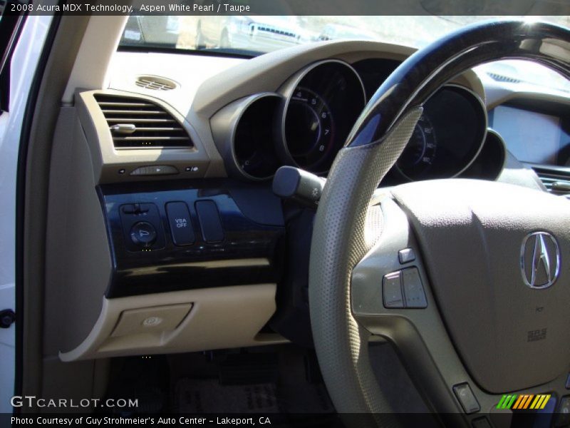 Aspen White Pearl / Taupe 2008 Acura MDX Technology