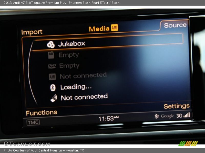 Phantom Black Pearl Effect / Black 2013 Audi A7 3.0T quattro Premium Plus