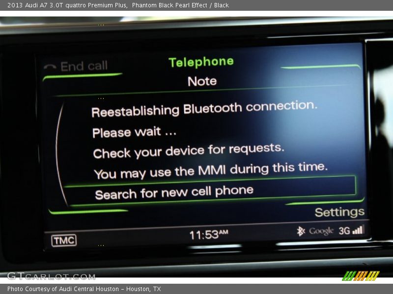 Phantom Black Pearl Effect / Black 2013 Audi A7 3.0T quattro Premium Plus