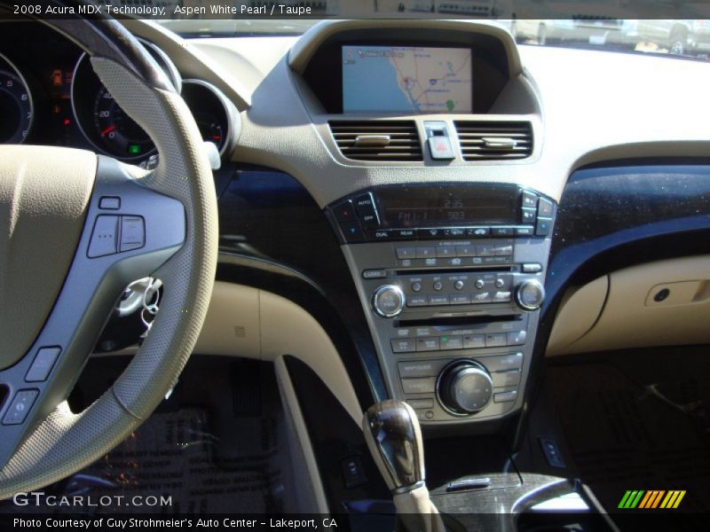 Aspen White Pearl / Taupe 2008 Acura MDX Technology