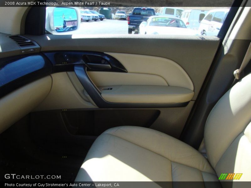 Aspen White Pearl / Taupe 2008 Acura MDX Technology