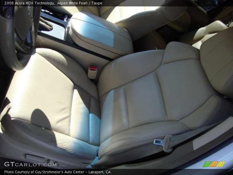 Aspen White Pearl / Taupe 2008 Acura MDX Technology