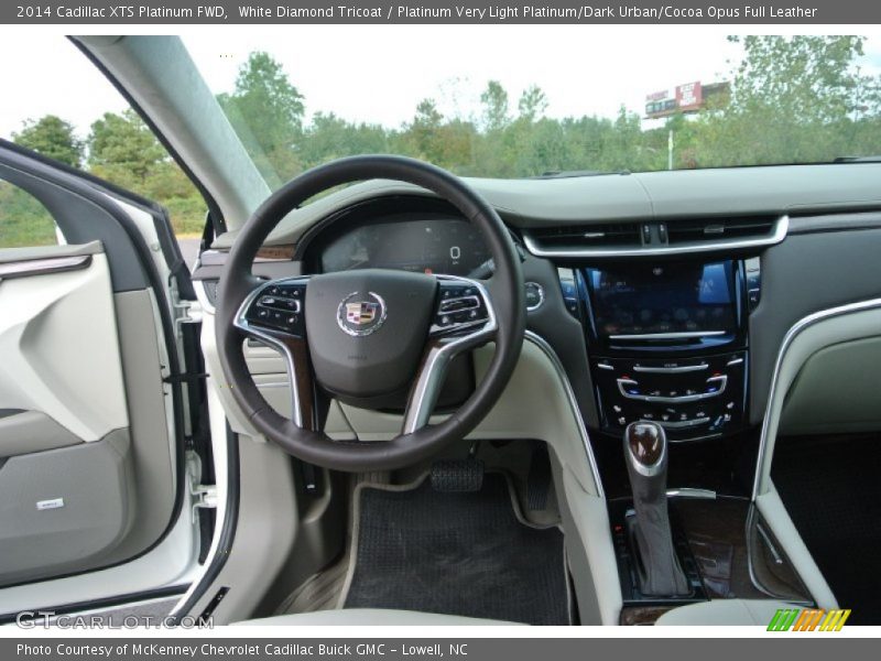 White Diamond Tricoat / Platinum Very Light Platinum/Dark Urban/Cocoa Opus Full Leather 2014 Cadillac XTS Platinum FWD