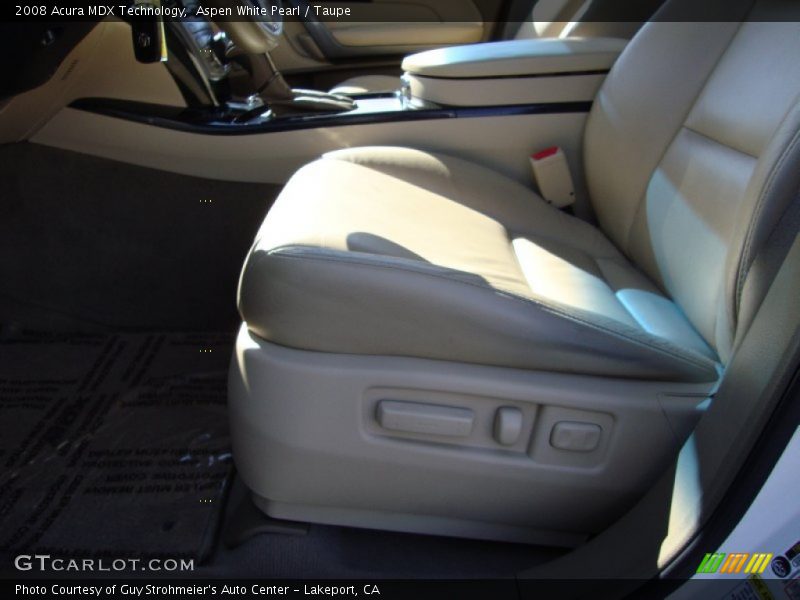 Aspen White Pearl / Taupe 2008 Acura MDX Technology