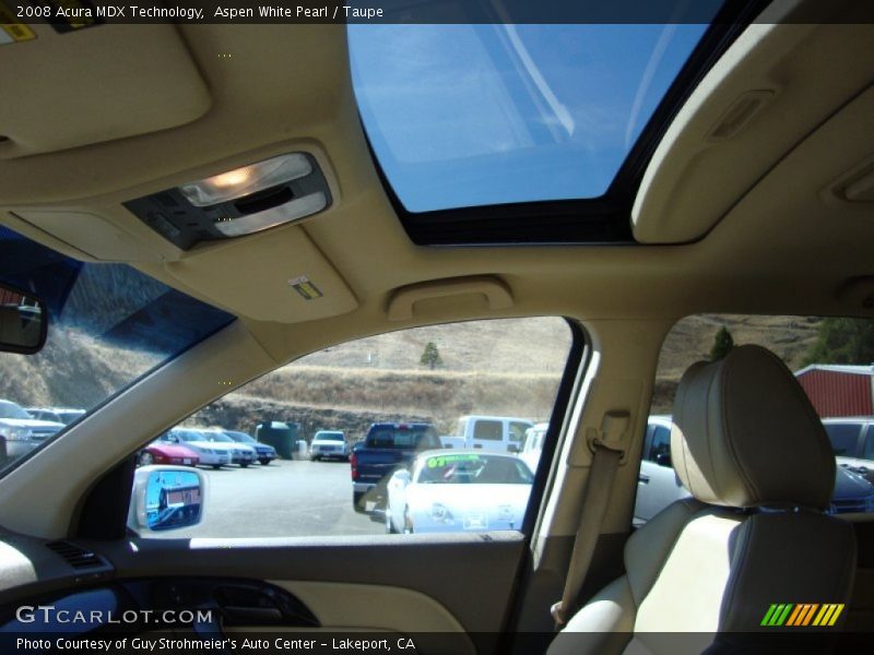 Aspen White Pearl / Taupe 2008 Acura MDX Technology