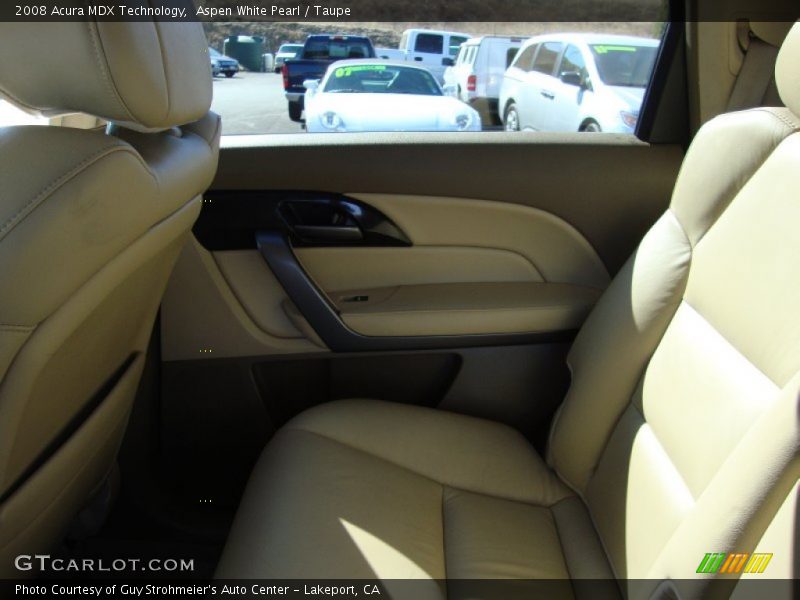 Aspen White Pearl / Taupe 2008 Acura MDX Technology