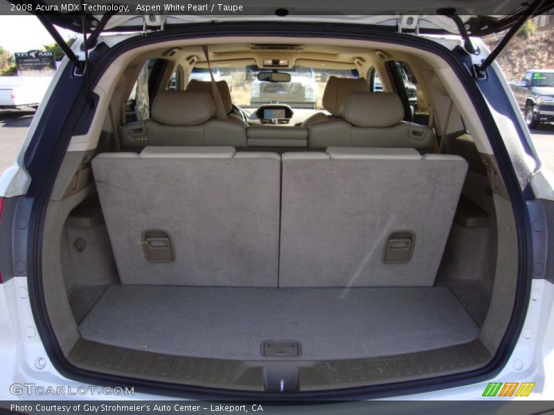 Aspen White Pearl / Taupe 2008 Acura MDX Technology