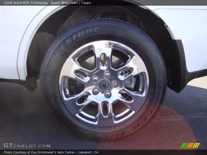 Aspen White Pearl / Taupe 2008 Acura MDX Technology