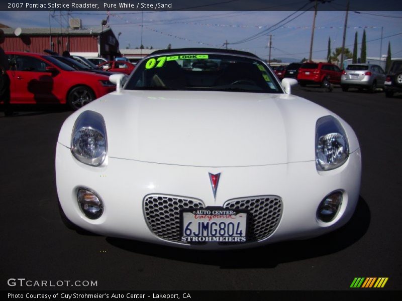 Pure White / Steel/Sand 2007 Pontiac Solstice Roadster