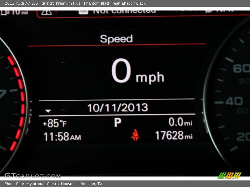 Phantom Black Pearl Effect / Black 2013 Audi A7 3.0T quattro Premium Plus