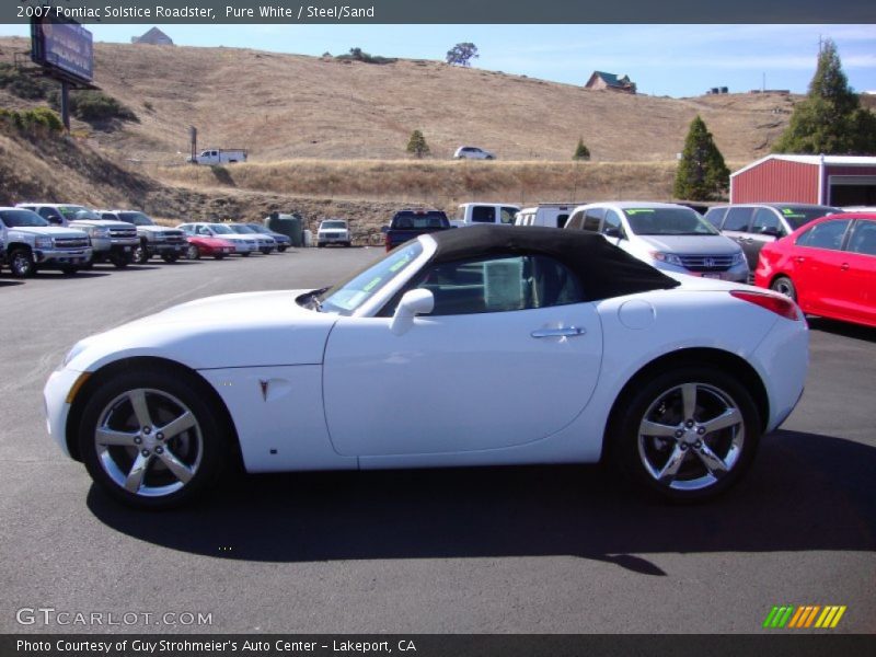 Pure White / Steel/Sand 2007 Pontiac Solstice Roadster