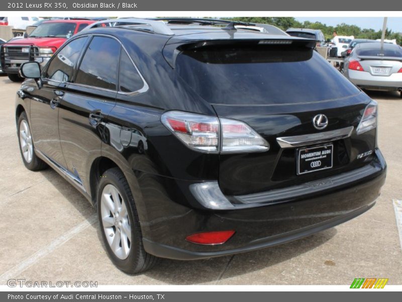 Obsidian Black / Black 2012 Lexus RX 350