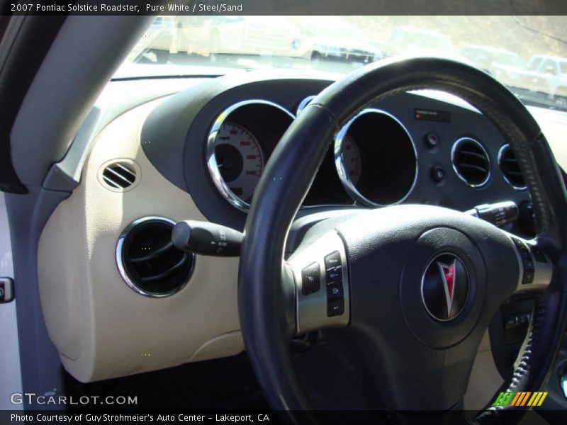 Pure White / Steel/Sand 2007 Pontiac Solstice Roadster