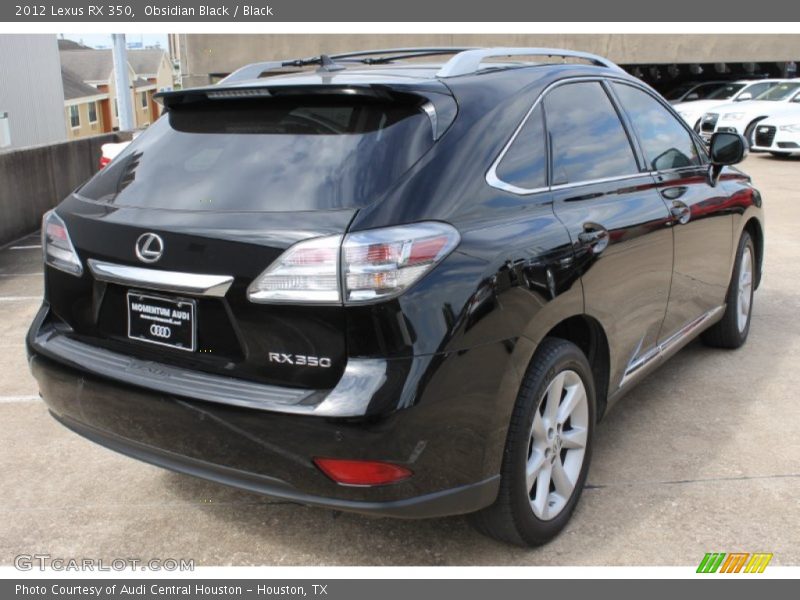 Obsidian Black / Black 2012 Lexus RX 350