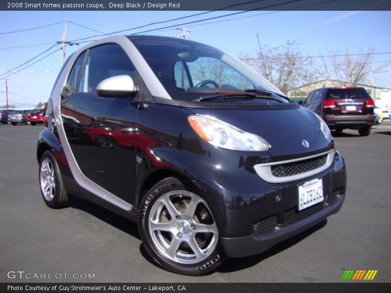 Deep Black / Design Red 2008 Smart fortwo passion coupe