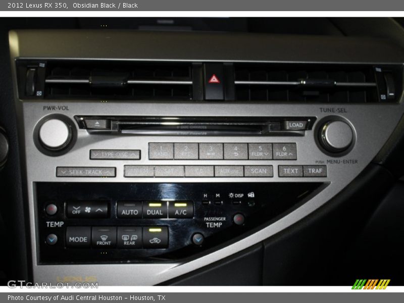 Obsidian Black / Black 2012 Lexus RX 350