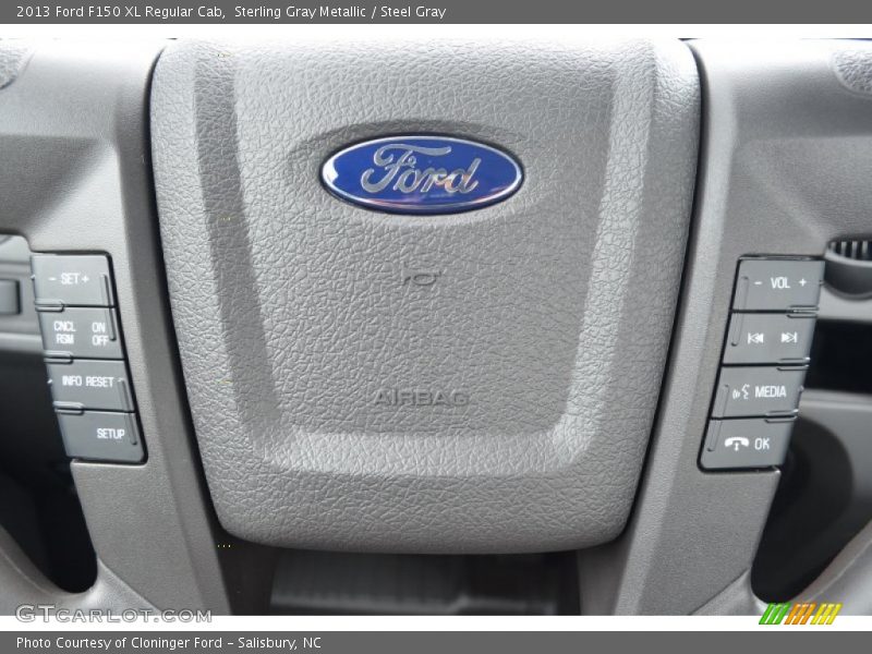 Sterling Gray Metallic / Steel Gray 2013 Ford F150 XL Regular Cab