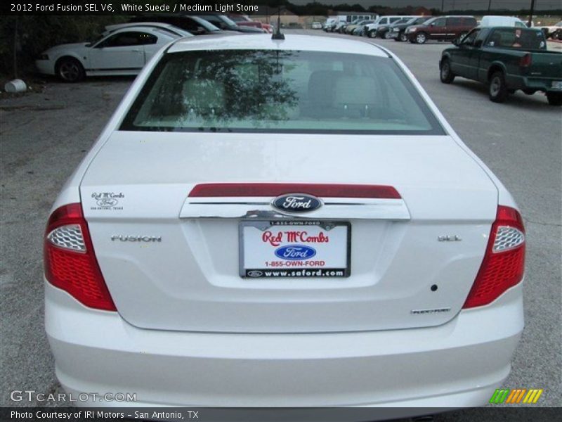 White Suede / Medium Light Stone 2012 Ford Fusion SEL V6