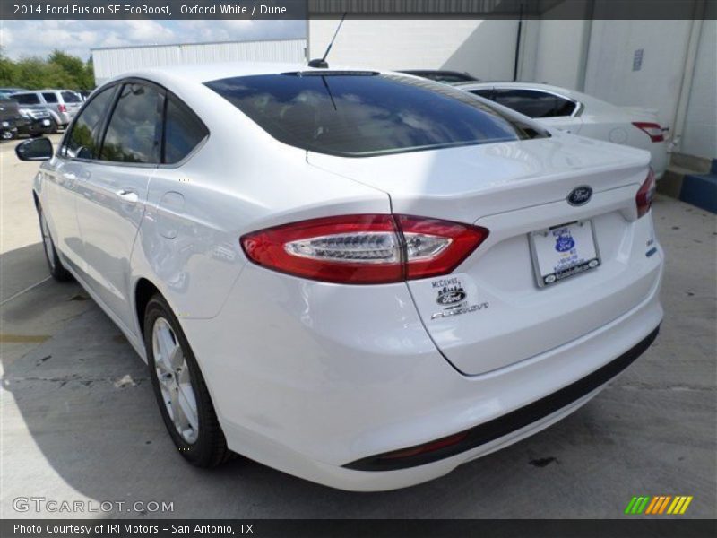 Oxford White / Dune 2014 Ford Fusion SE EcoBoost