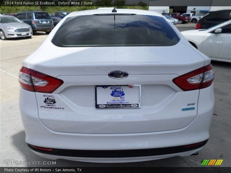 Oxford White / Dune 2014 Ford Fusion SE EcoBoost
