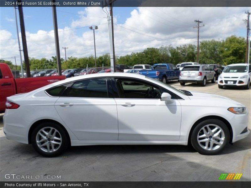 Oxford White / Dune 2014 Ford Fusion SE EcoBoost