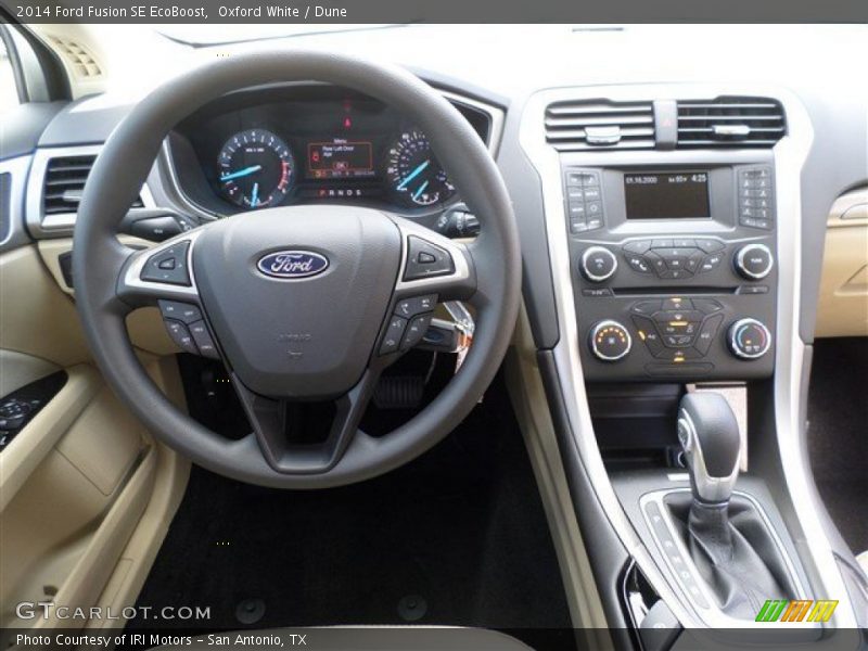 Oxford White / Dune 2014 Ford Fusion SE EcoBoost