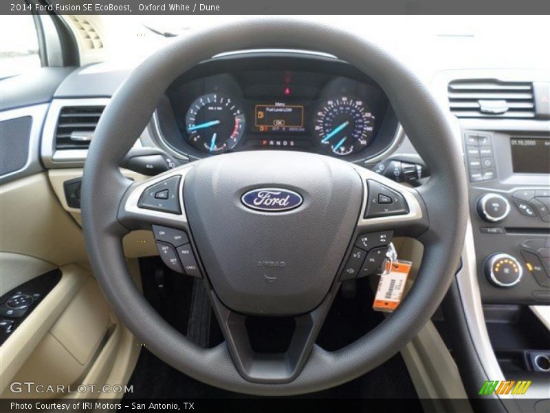 Oxford White / Dune 2014 Ford Fusion SE EcoBoost
