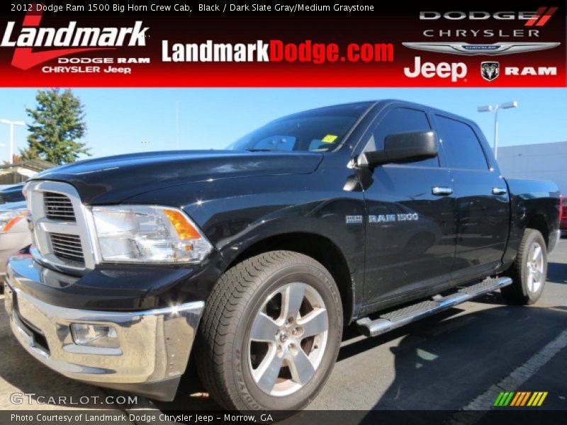 Black / Dark Slate Gray/Medium Graystone 2012 Dodge Ram 1500 Big Horn Crew Cab
